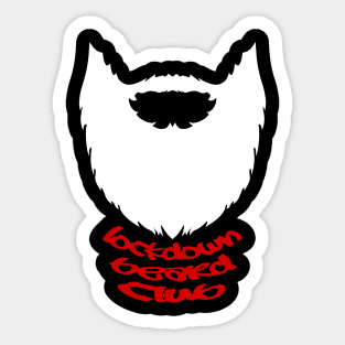 lockdown beard club Sticker